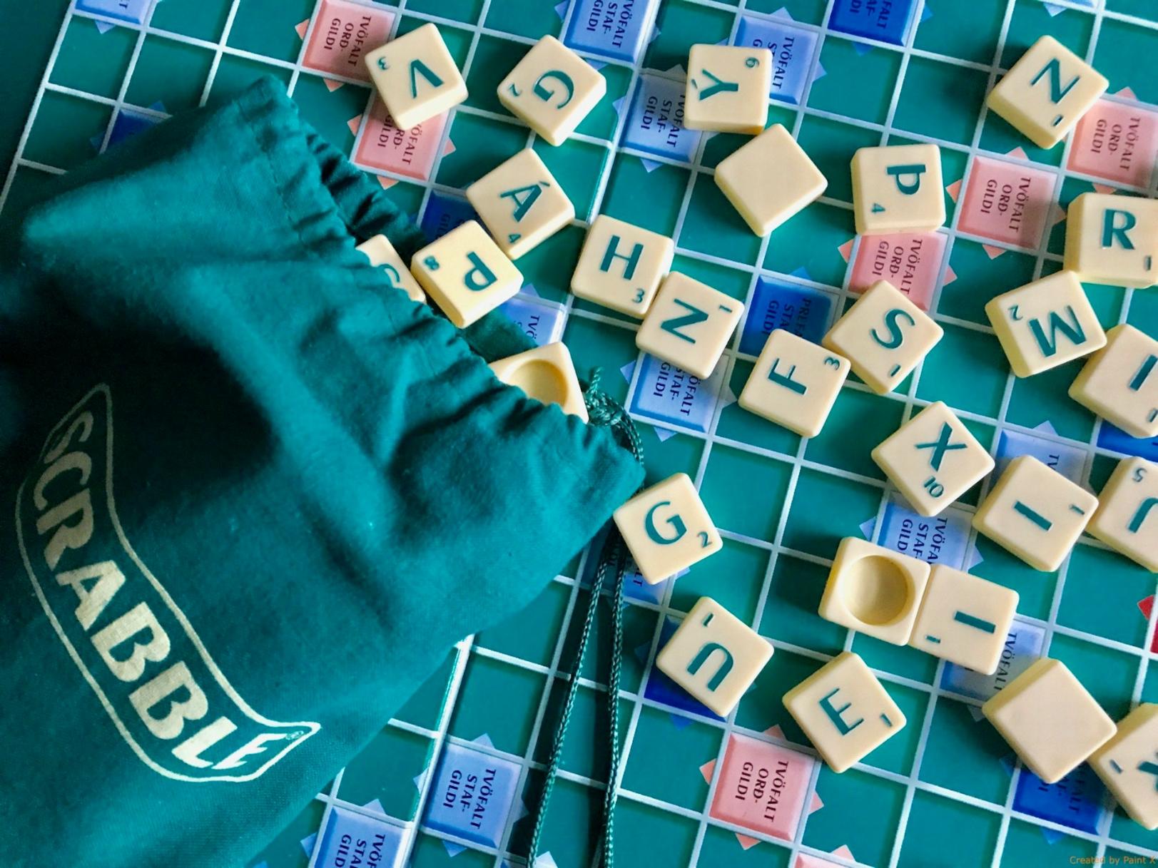 scrabble tiles on board