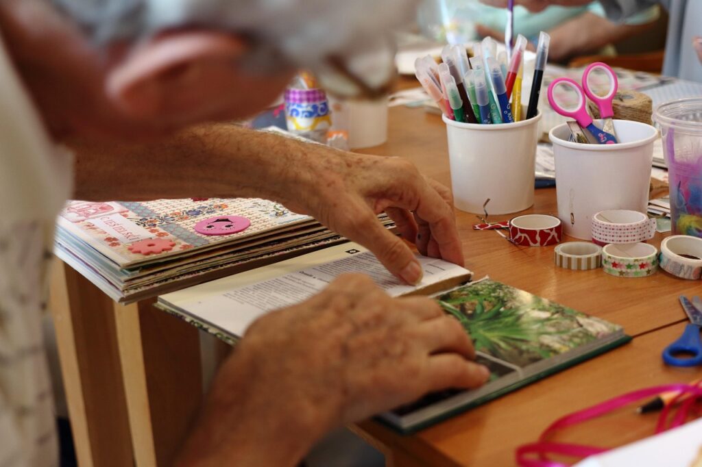 scrapbooking care home activity 