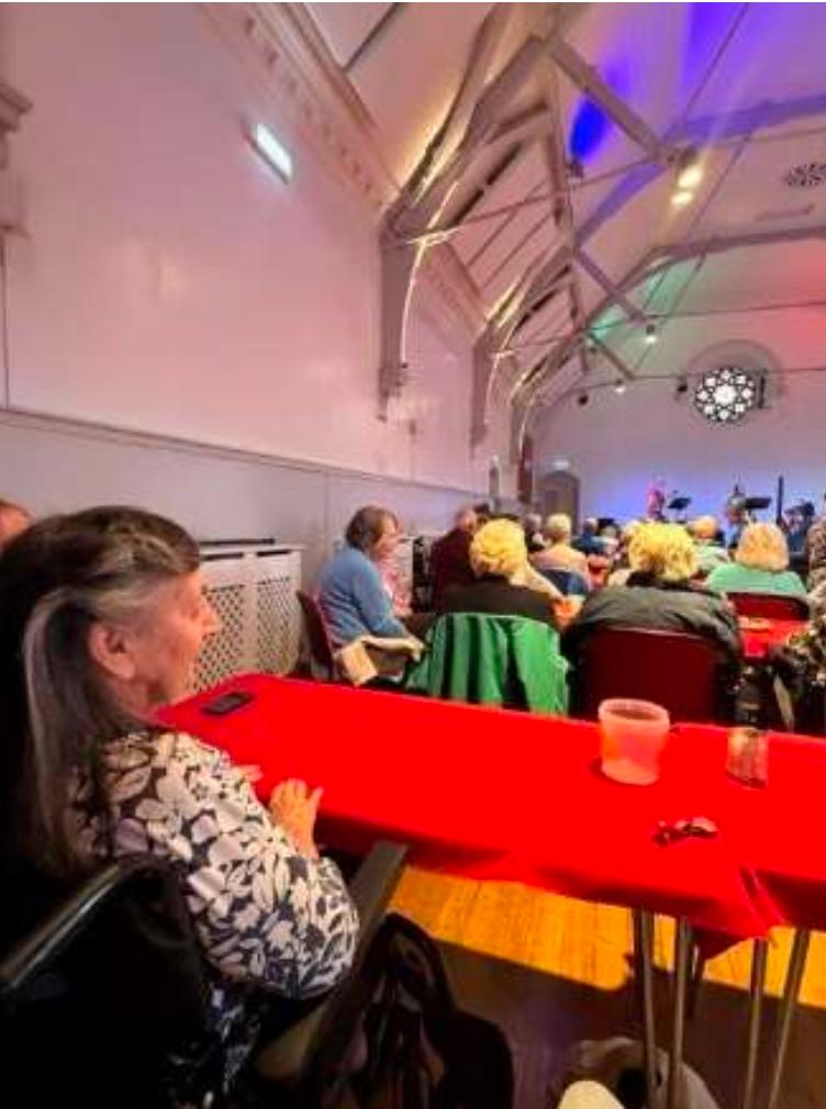 care home residents at local seniors club